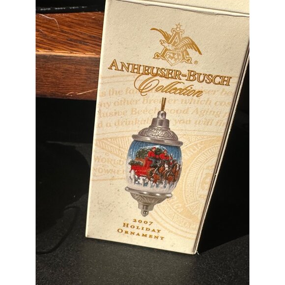 Anheuser-Busch 2007 Holiday Ornament With Budweiser Clydesdales Box Included - Picture 3 of 5